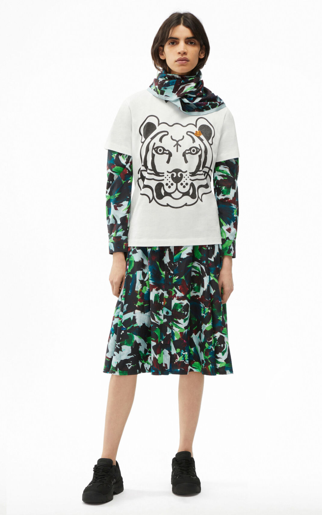 Kenzo K Tiger loose fitting Ženska Majice Bela SI-7637148